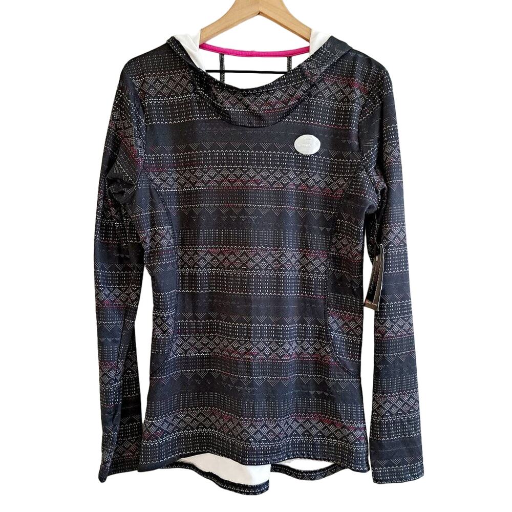 Bally Hooded Long Sleeve Dri Wik Activewear Top